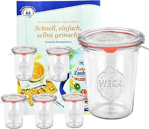 Weck Einmachgläser mit Glasdeckel