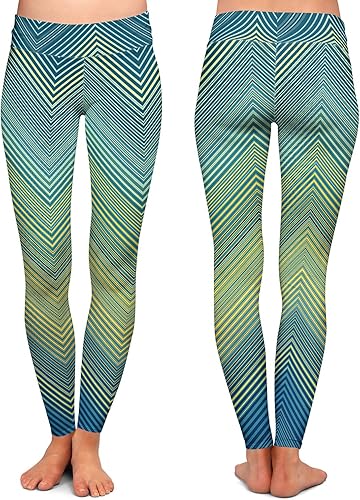 Miniatura 2 de Made in USA Athletic Yoga Leggings from DiaNoche Designs by Christy Leigh - Teling Zig Zag