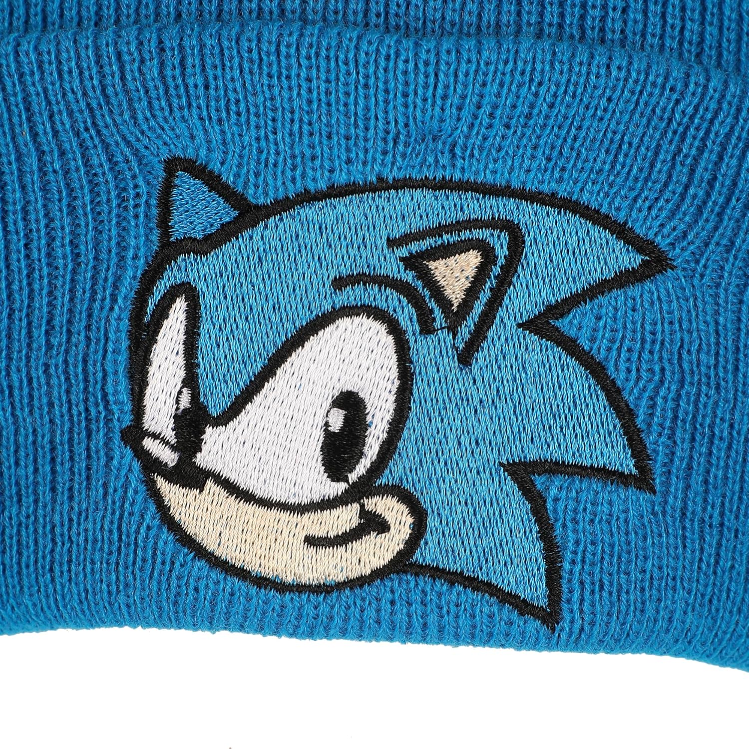 Bioworld Sonic The Hedgehog Embroidery Acrylic Knit Standard Cuff Beanie - Image 4