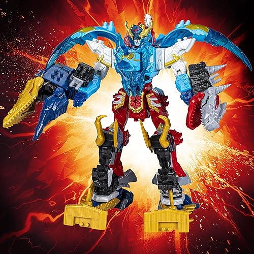 Miniatura 6 de Power Rangers Dino Fury Primal Mega Pack para niños a partir de 4 años T-Rex Champion Zord Mosa Razor Zord sistema de combinación Ptera Freeze Zord