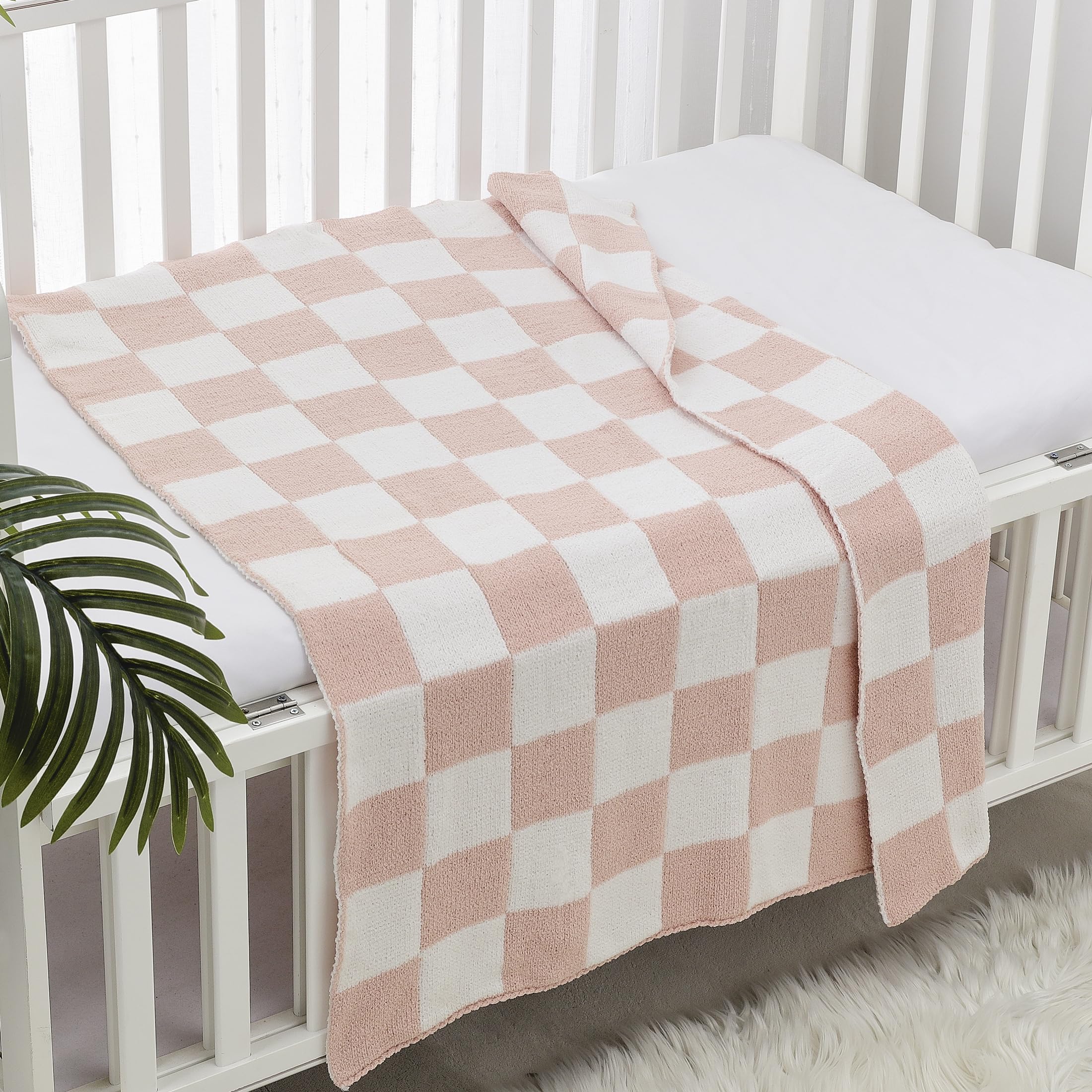 CREVENT Cozy Soft Warm Chenille Baby Blanket for Girls Boys Newborn Essentials for Infant Baby Shower Receiving Gift - Image 4