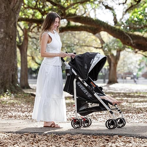 Miniatura 2 de Baby Delight  Cochecito Swerve  Ligero  Para viajes y todos los días  Reclinado multiposición  Plegado compacto  Almacenamiento adicional  Negro
