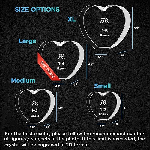 Miniatura 5 de Cristal fotográfico 3D, imagen 3D personalizada en cristal, regalo de foto personalizado, gran regalo conmemorativo, cumpleaños, aniversario, regalo