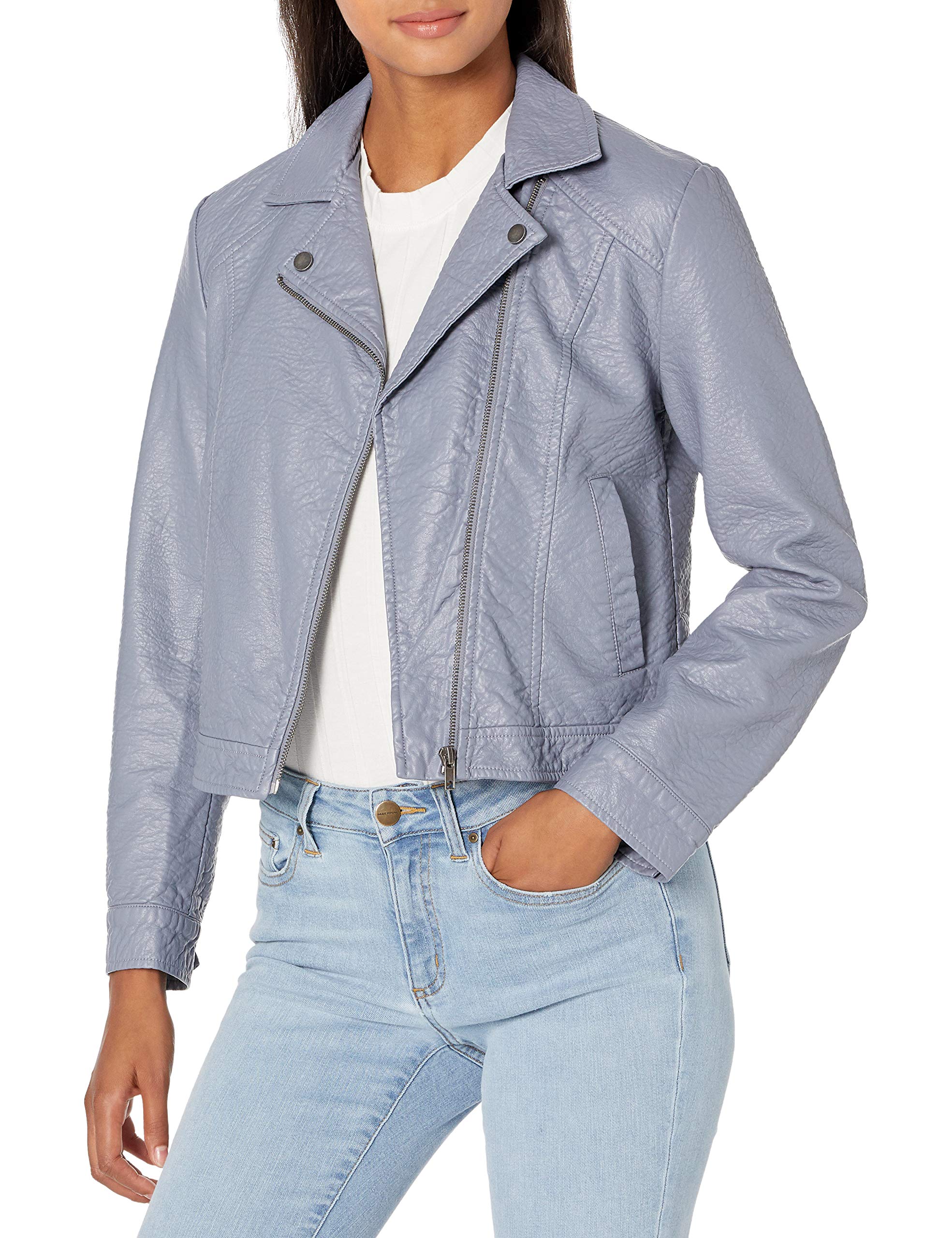 Women's Skills Washed Vegan Leather Moto