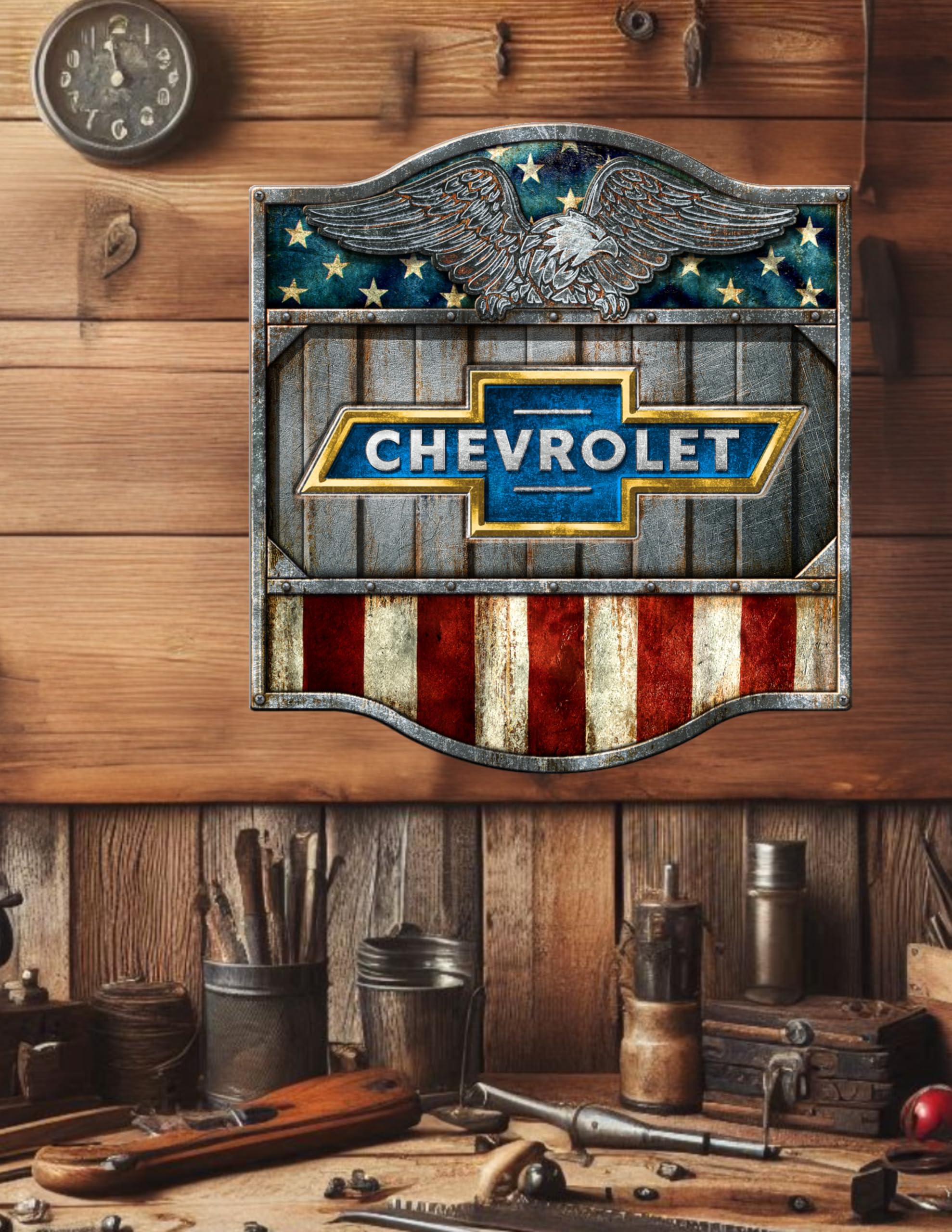 Amazon.com: Desperate Enterprises Chevrolet Shield MDF Wood Sign