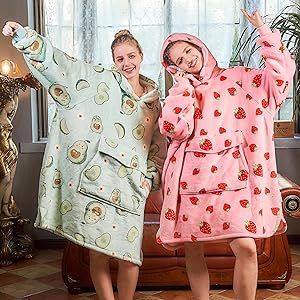 Krifey Wearable Blanket, Oversized Sherpa Blanket as Birthday Gifts for Mom Women Girlfriend Men