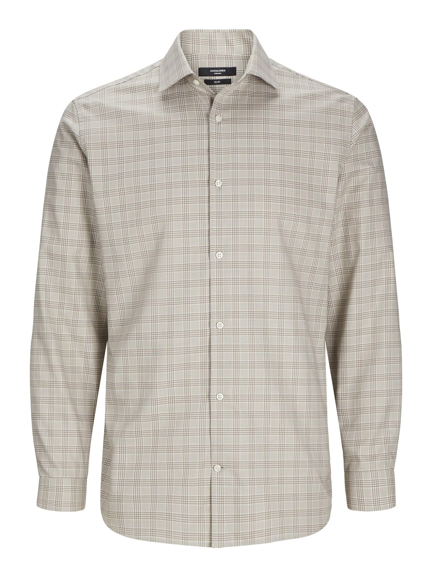 Jack And Jones Men's Parker Long Sleeve Patterned Shirt - Greige - S
