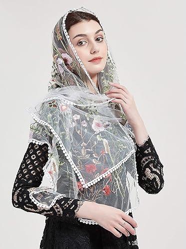 Miniatura 3 de FANFAN Wildflowers Y038 - Vela de capilla de encaje con diseño floral