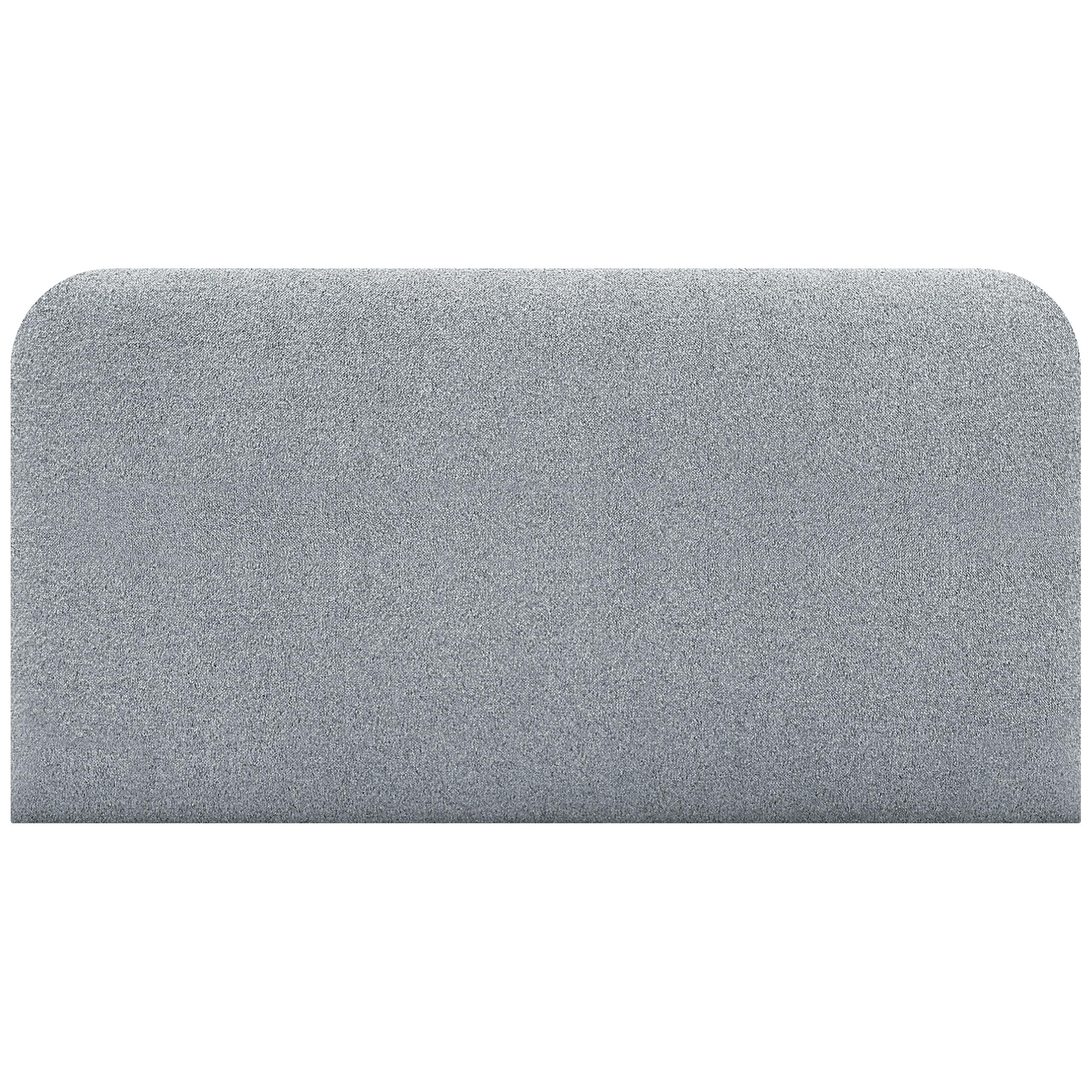 DHOME Testiera Imbottita Liscia Curva in Tessuto Aqualine Altezza 70cm da Parete Fonoassorbente Testiere Assorbenti Testata Letto Camera da Letto (Grigio Perla, 160cm)