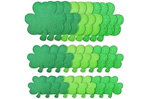 45 Pcs St. Patrick's Day 4-Leaf Clover Cutouts