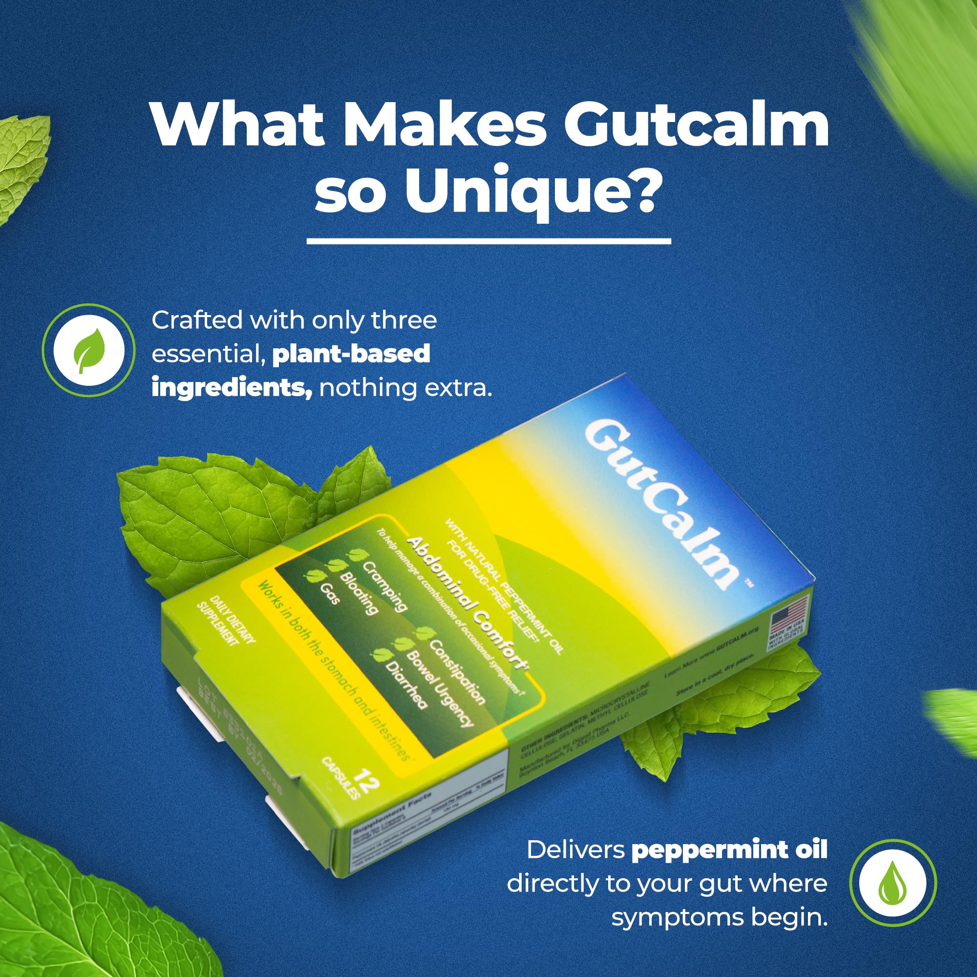 GutCalm Peppermint Oil Capsules, Digestive Support Supplement, 12 Count — Amazon image 7
