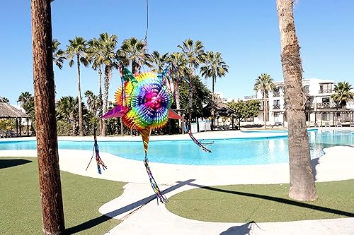 Miniatura 4 de Celly Party Piñata de estrella mexicana, colorida piñata plegable grande de 32 pulgadas para cumpleaños, Cinco de Mayo, Halloween, festivales, con