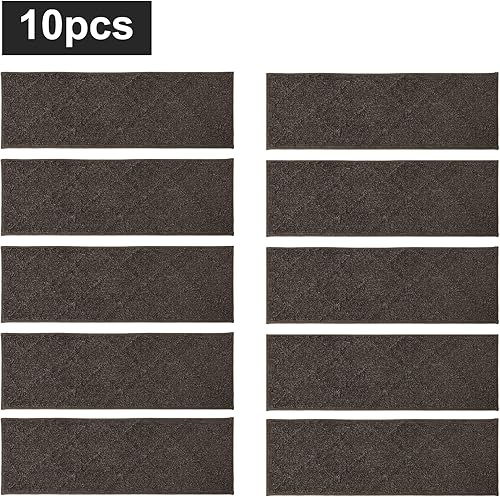 Vista 164 de COSY HOMEER - Alfombra antideslizante de 28 x 9 pulgadas, uso interior en peldaños de madera, alfombras para niños y perros, 100 % poliéster, base
