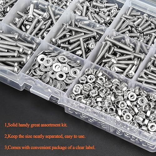 Miniatura 6 de 1280 piezas M3 x 0.157 in /0.236 in /0.315 in /0.394 in /0.472 in /0.551 in /0.630 in /0.709 in /0.787 in /0.984 in / 1.181 in, tornillo de cabeza