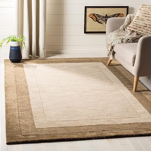 Miniatura 4 de SAFAVIEH Impressions Collection - Alfombra de pasillo, 2 pies 3 pulgadas x 6 pies, color verde y beige, lana hecha a mano, ideal para zonas de alto