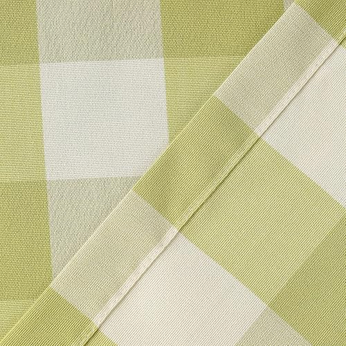 Miniatura 7 de VOGOL Cortinas de amarre para baño, cortinas de amarre verdes y blancas para ventanas de cocina, bolsillo ajustable para barra de 63 pulgadas de