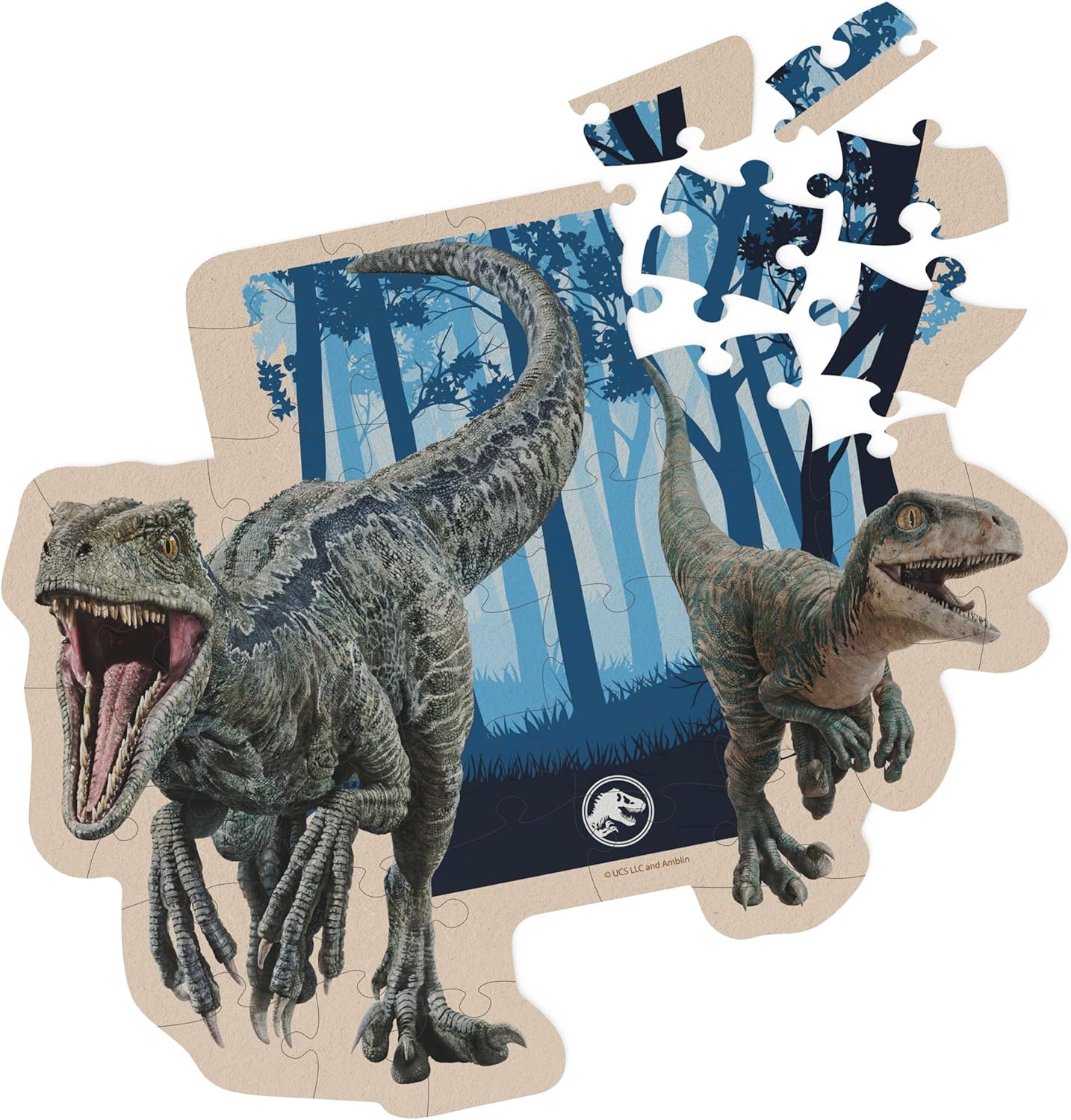 Spin Master Games, Jurassic World Puzzles, Mystery 2-Pack, 46 Pieces Each, Jigsaw Kids Puzzles, Indoor Activity, Dinosaur Eggs, for Ages 4 & Up