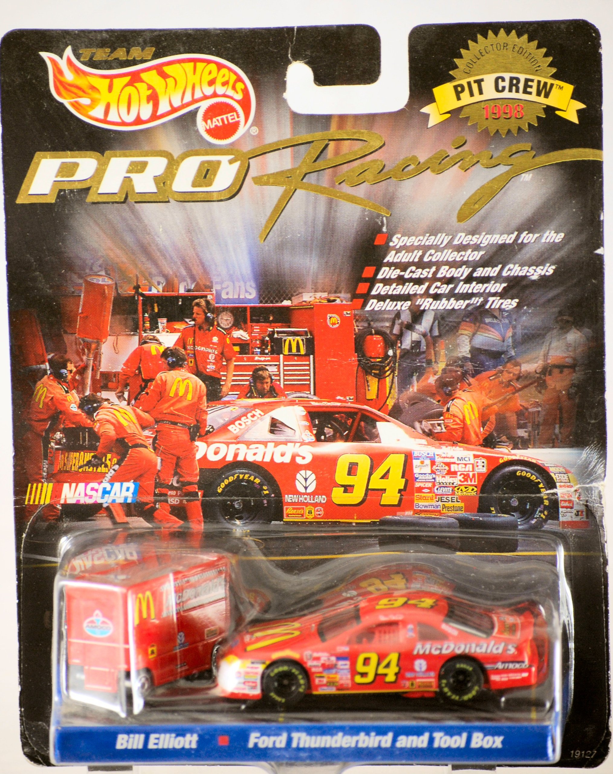 Hot Wheels Pro Racing Bill Elliott Ford Taurus and Tool Box