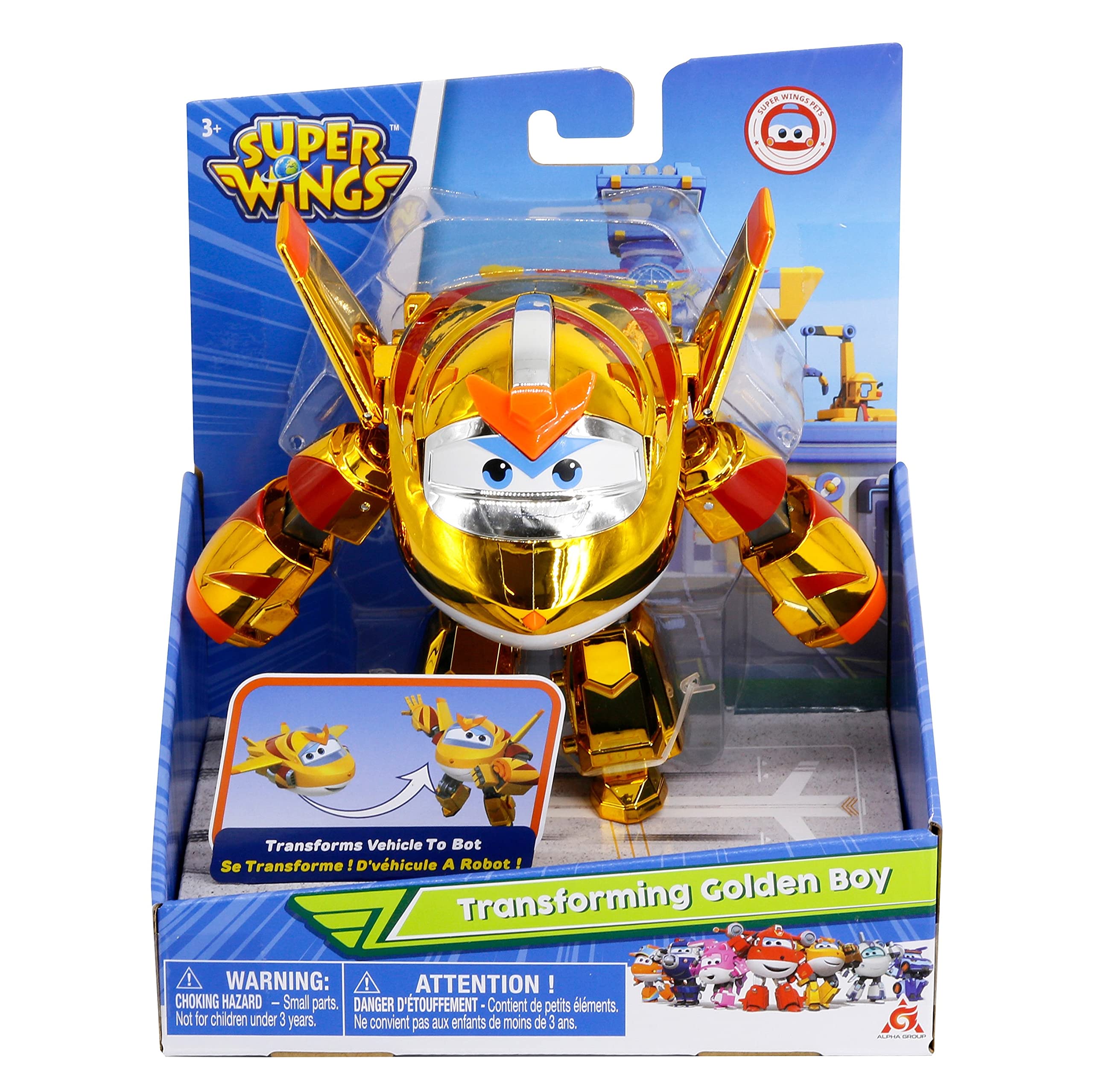 Buy Super Wings 5" Transforming Golden Boy Airplane Toys, Vehicle