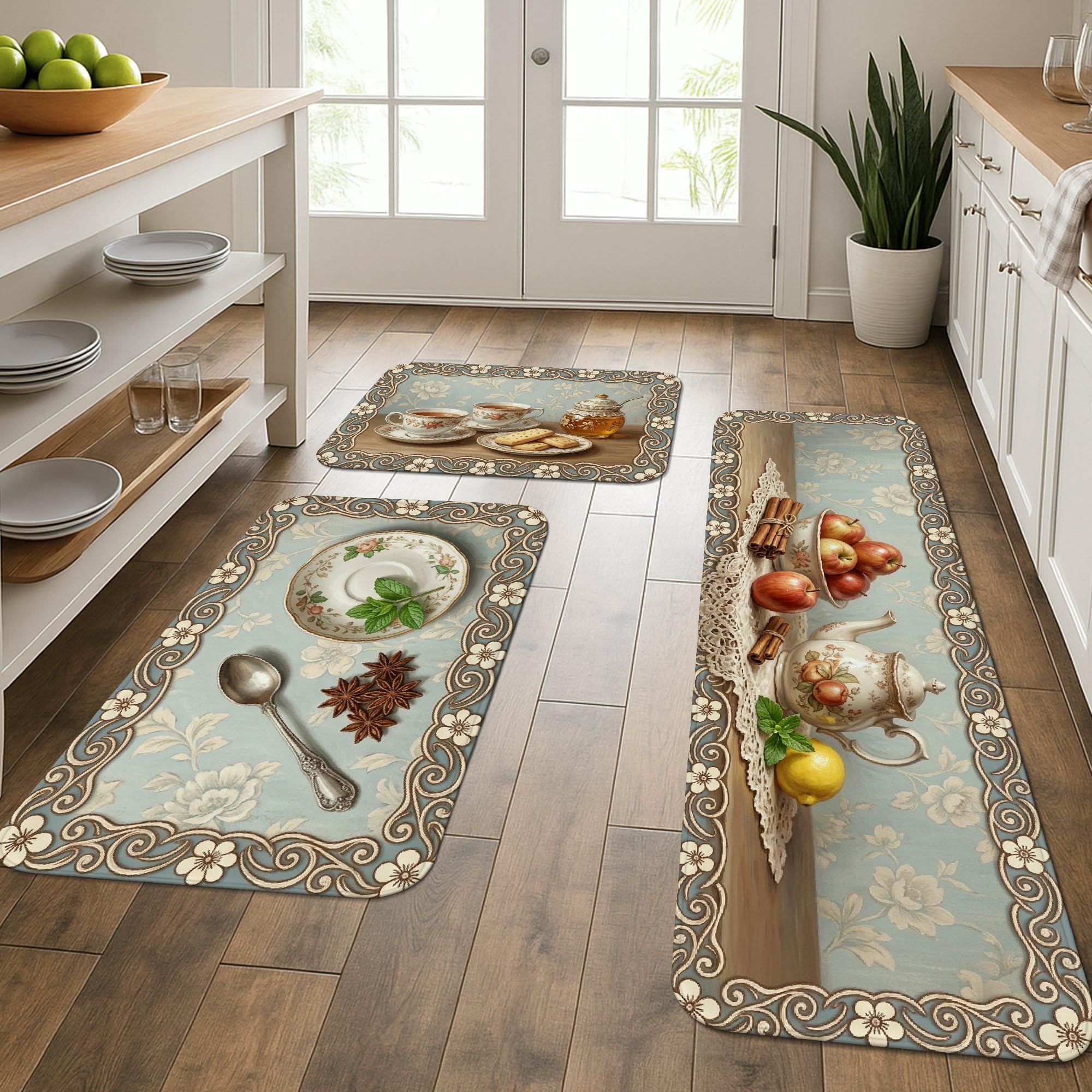 Tapis de sol épais pour buanderie et entrée au motif de cuillère à épices