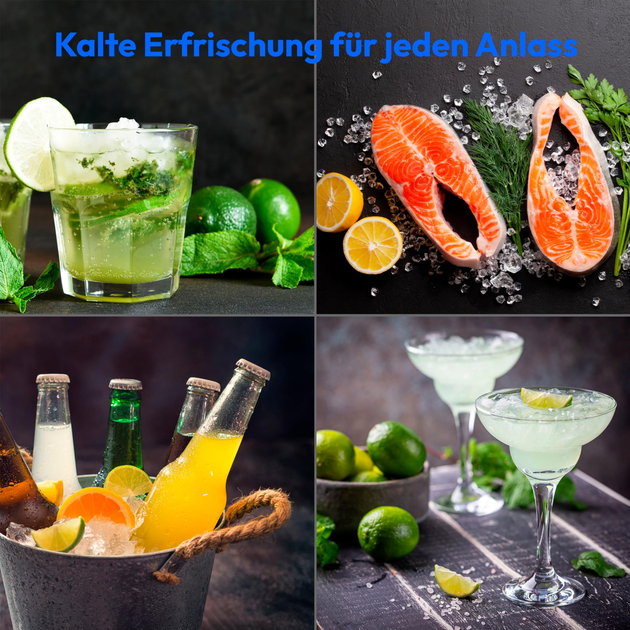 MEDION Eiswürfelmaschine (Nugget Eiswürfel, Crushed Ice, perfekt für Getränke & Cocktails, 2 Liter Tank, bis zu 15kg Eiswürfel, kurze Produktionsdauer ca. 5 Min., selbst reinigend, MD11960)