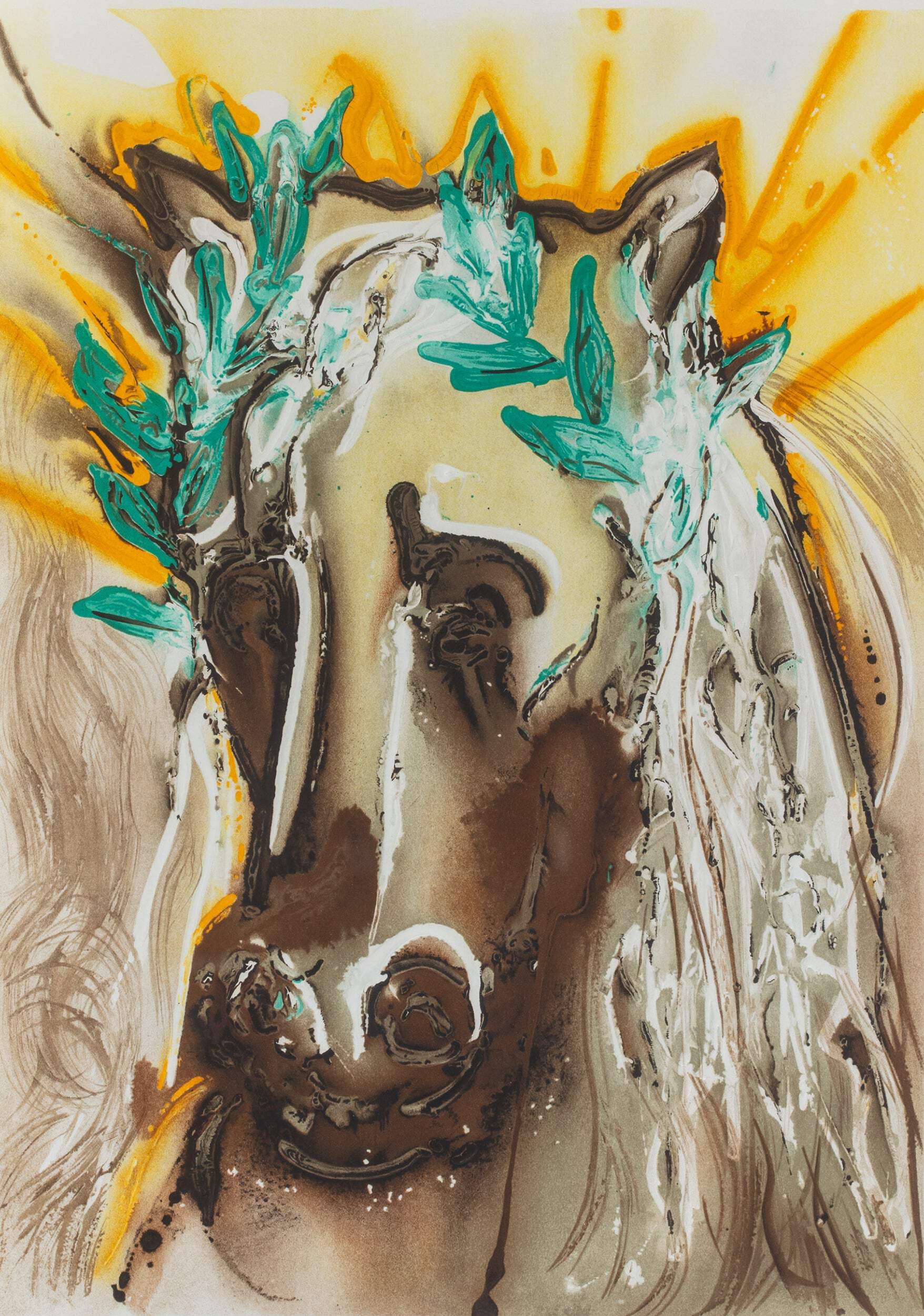 Salvador Dali, Les Chevaux, Lithograph