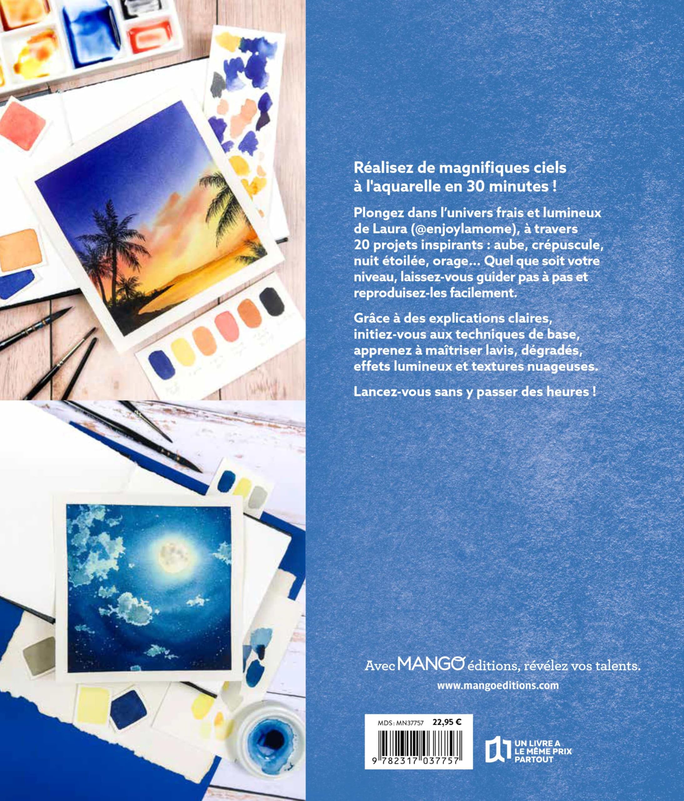 L'aquarelle en 30 minutes : ciels