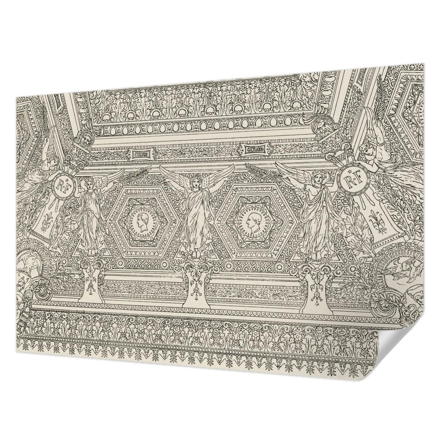 Papier peint adhésif salon motif moderne Tulup décoration intérieure chambre 104x70