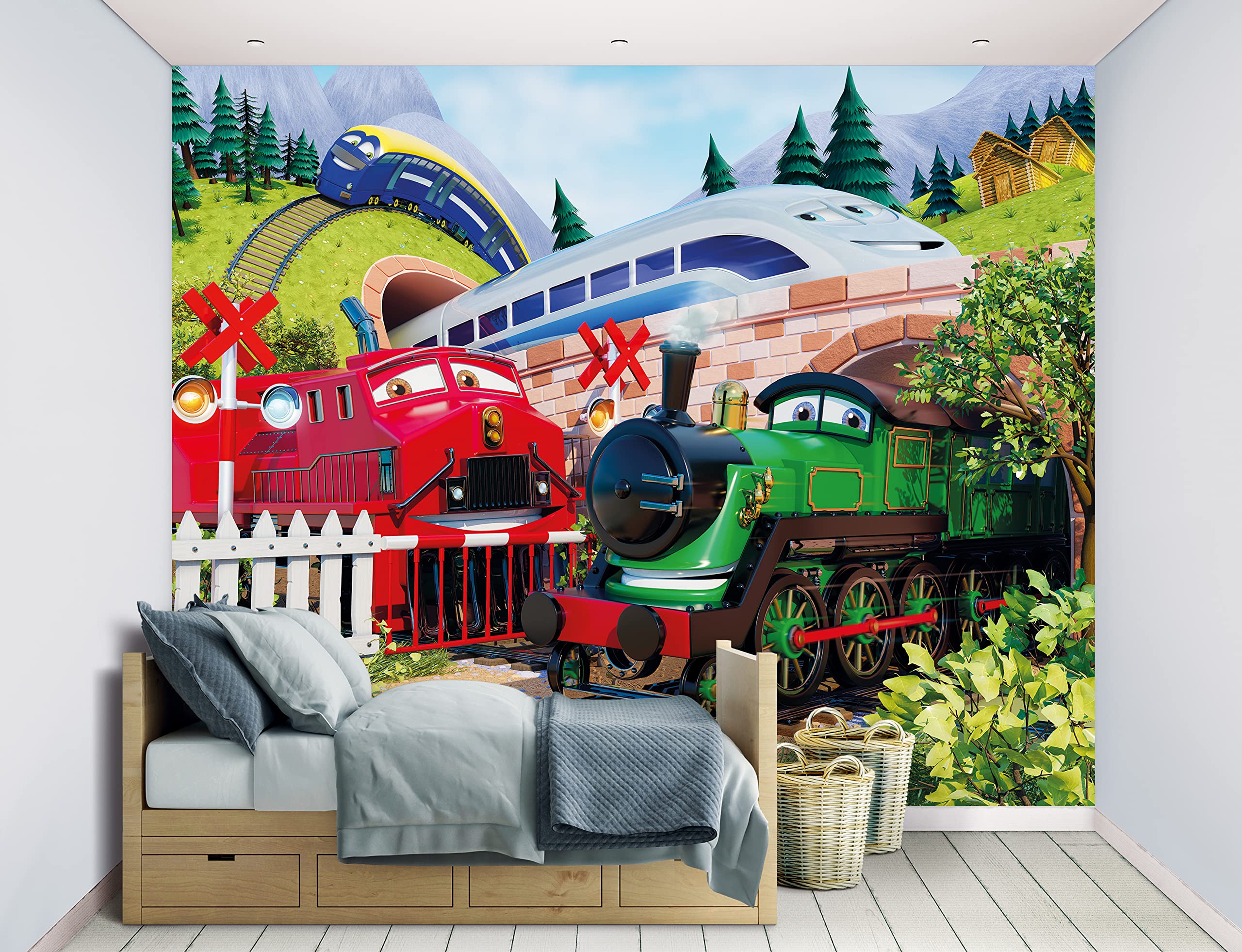 Walltastic Train Adventure Wall Mural - Paper - 8ft x 10ft