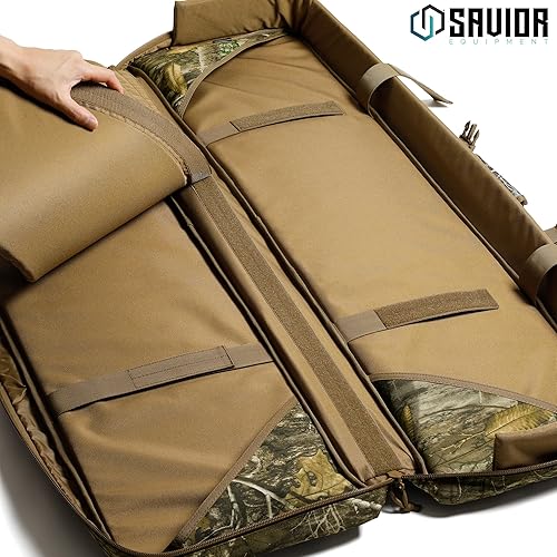 Miniatura 30 de Savior Equipment - Funda táctica americana clásica doble para transportar armas largas, pistolas, rifles, con mochila y correa, compartimento