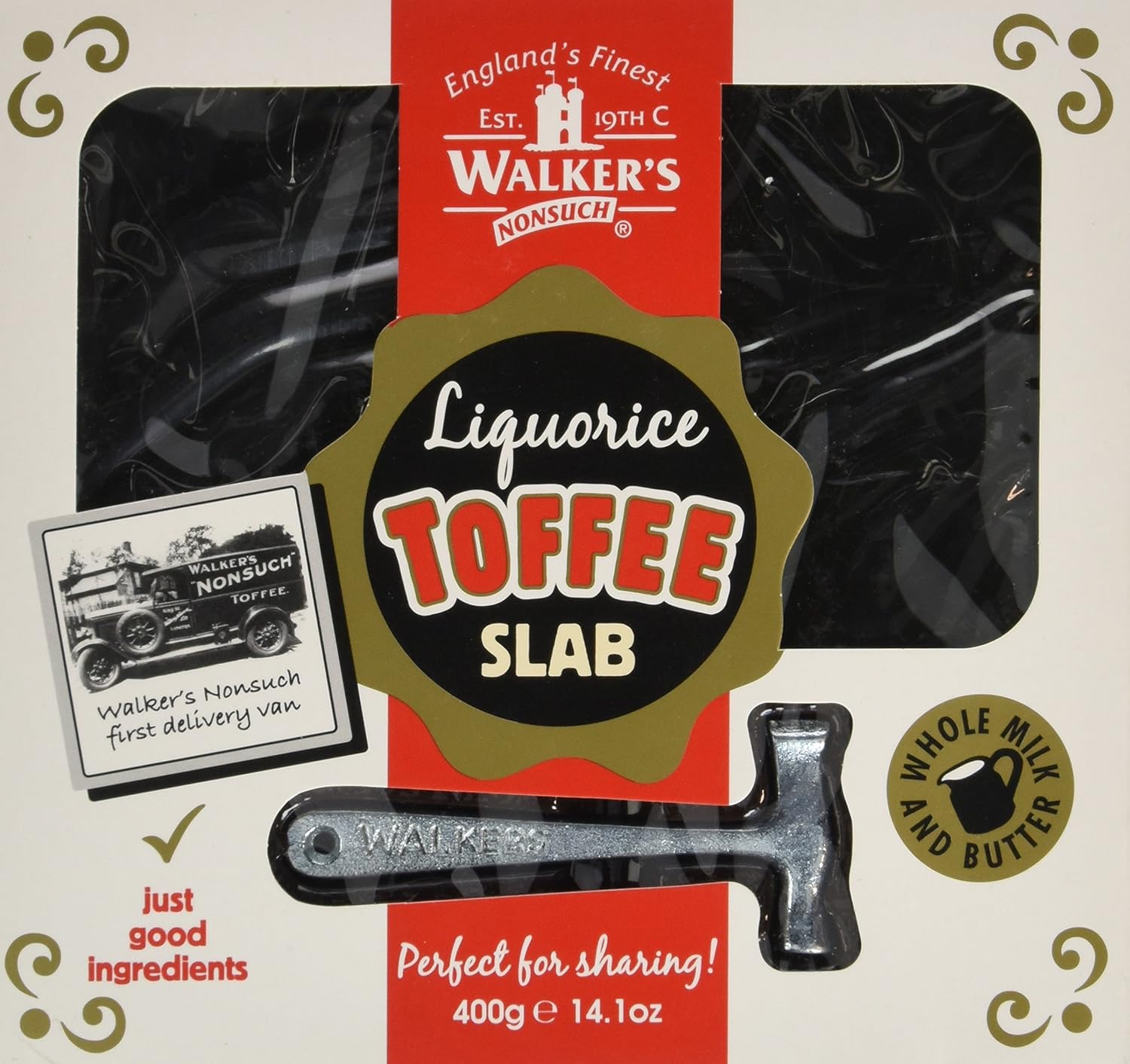 Walkers NONSUCH Original Liquorice Toffee Slab 400gram Amazon.co.uk