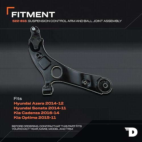 Miniatura 2 de Dorman 522-816 Brazo de control de suspensión inferior del lado del pasajero delantero y conjunto de rótula compatible con modelos seleccionados