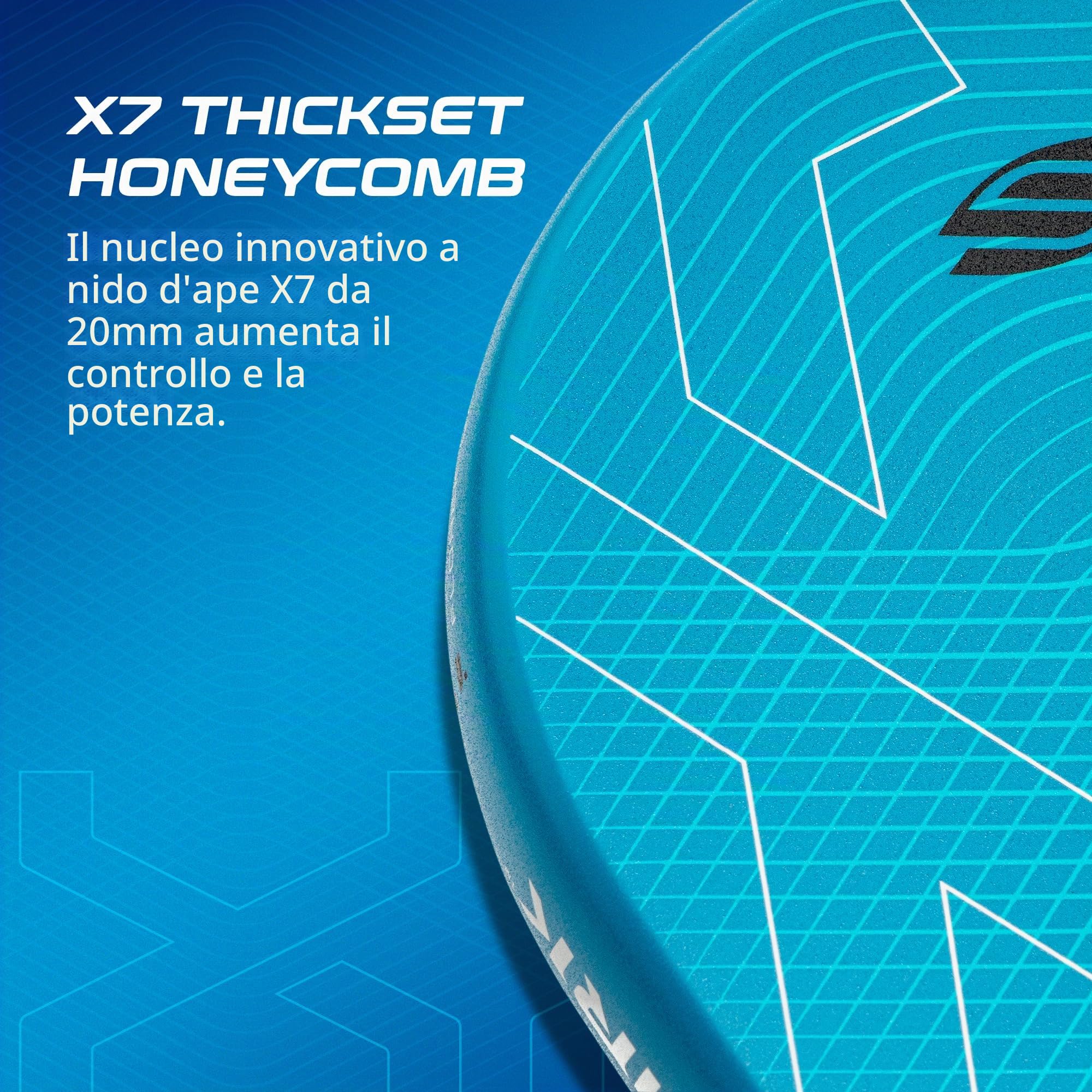 Selkirk Sport LUXX Control Pickleball Paddle | Pagaie in fibra di carbonio con nucleo in polipropilene X7 | Progettato per un controllo senza pari e una maggiore potenza