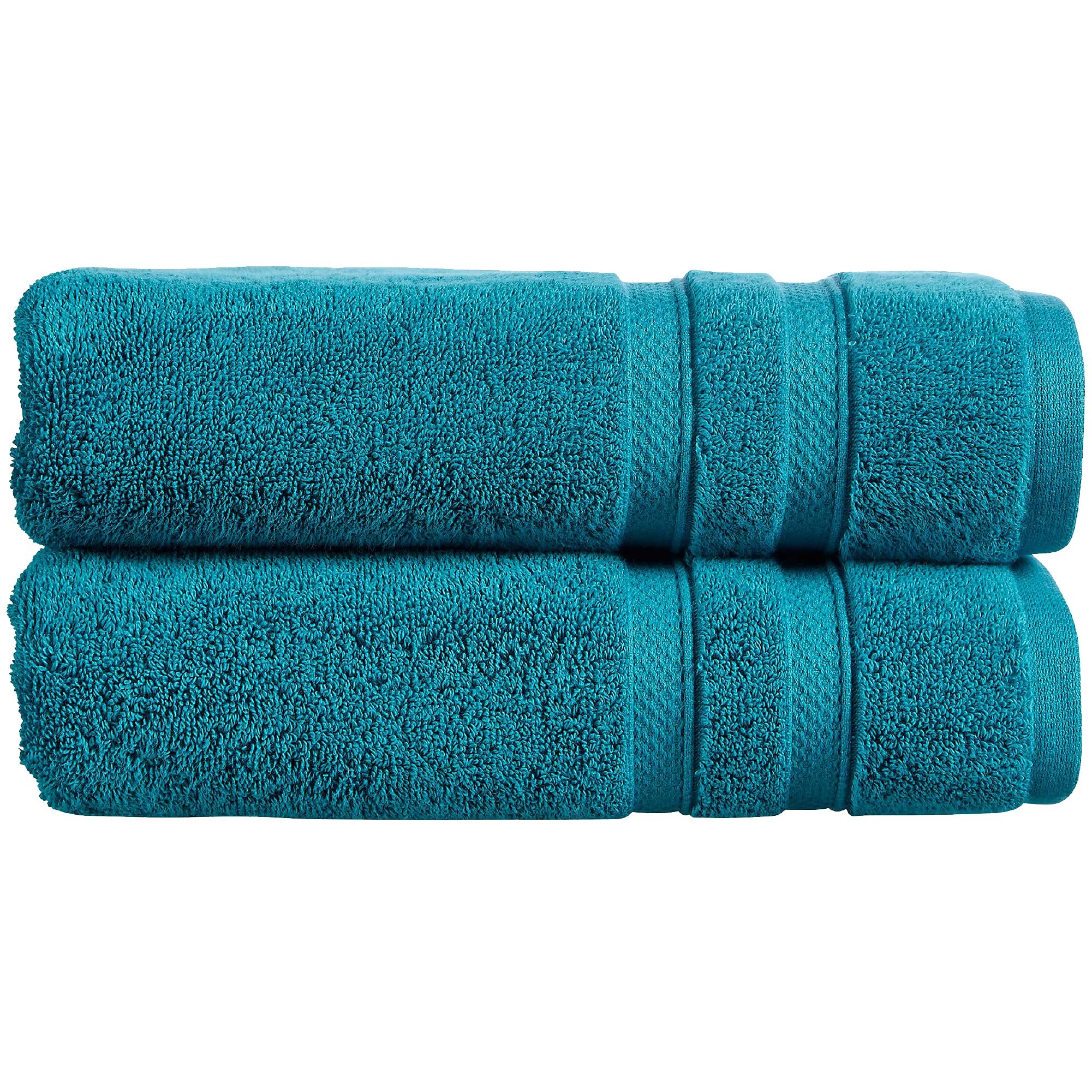Christy Chroma Bath Towels | Set of 2 | Highly Absorbent Heavyweight 675GSM | Bold and Bright | Soft Velvety Smooth Bathroom Shower Towels | 100% Cotton | Sustainably Made | White — view 76