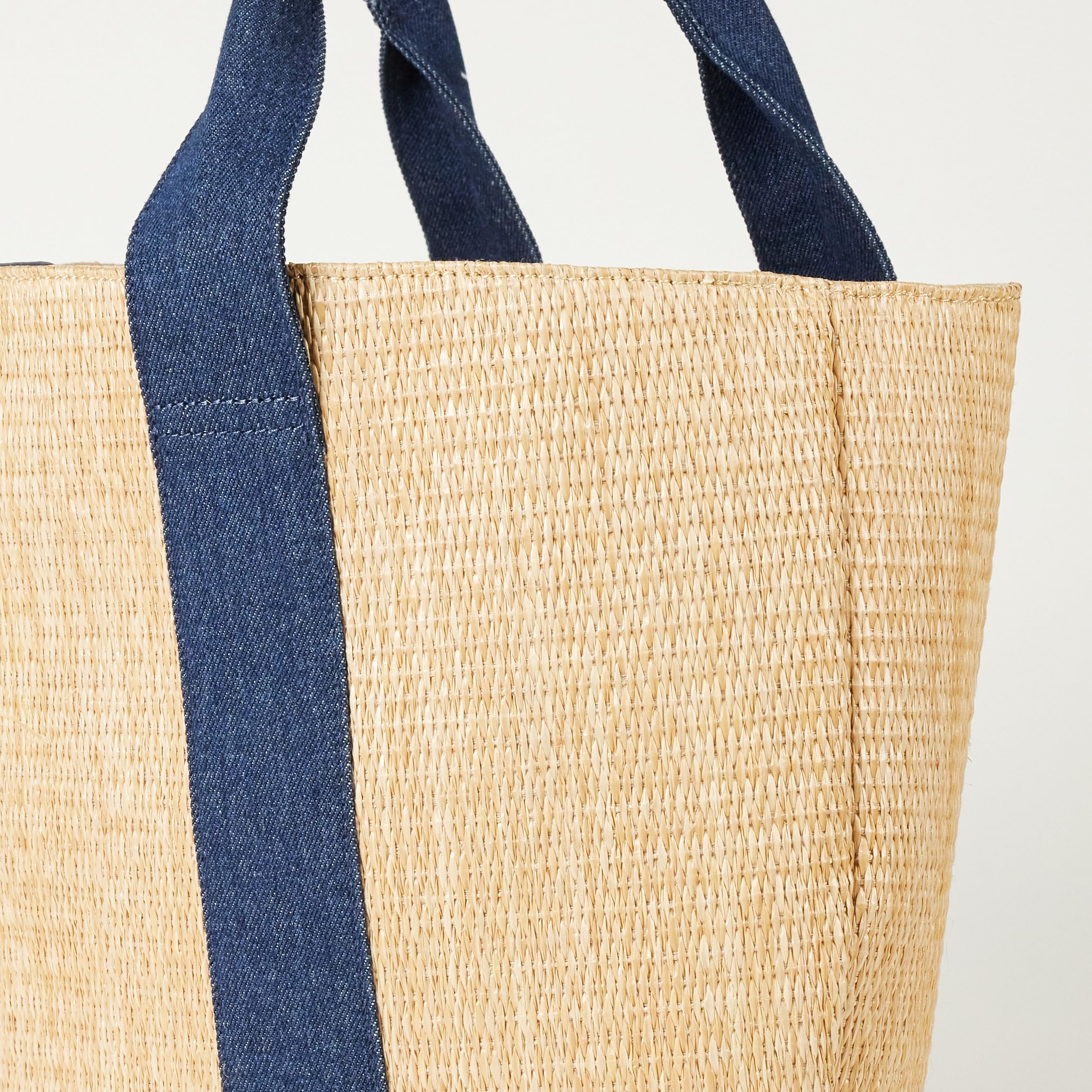 The Drop Tracy Large Canvas Detail Straw Tote Tote Bag Mujer (Pack de 1)