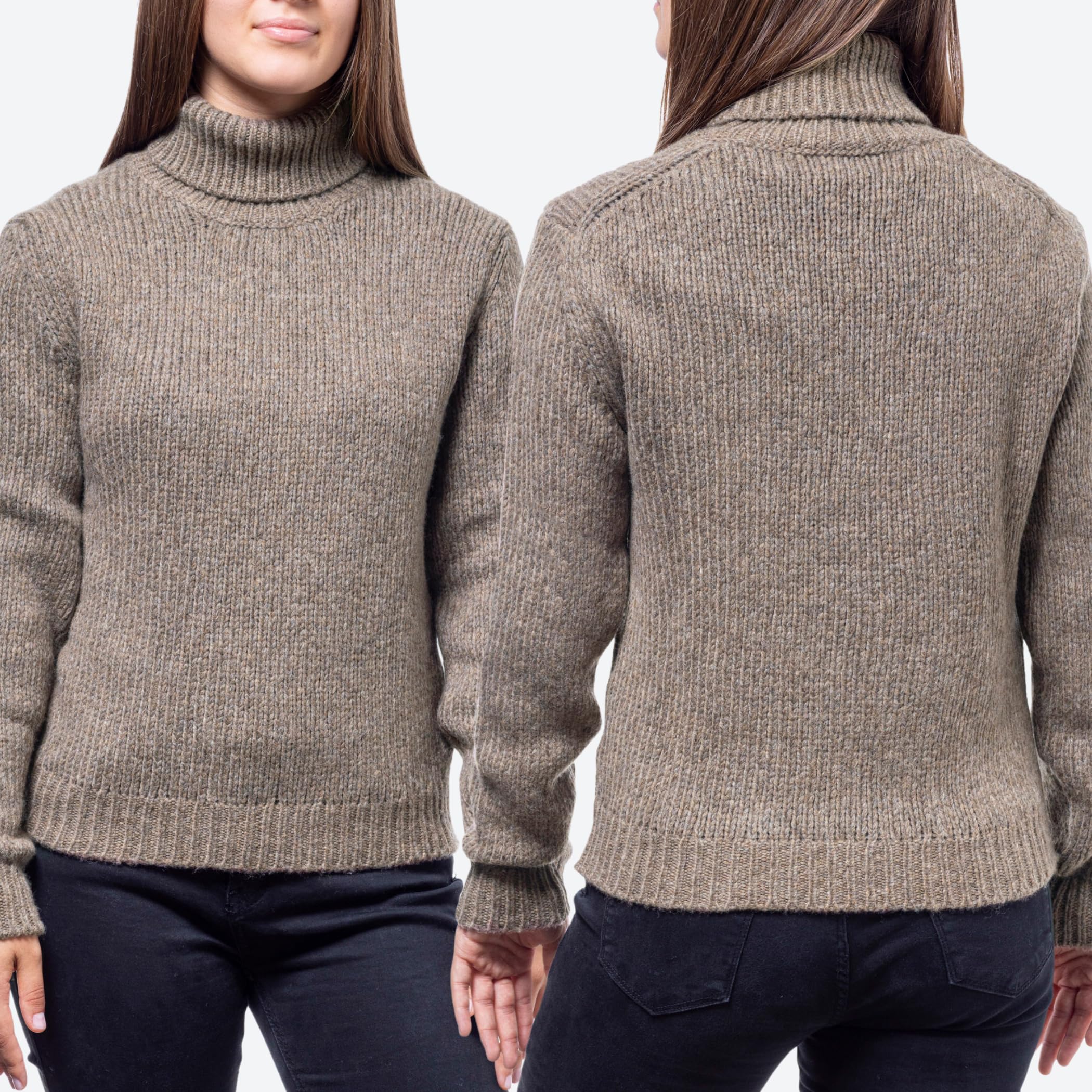 Maglione Donna Invernale Collo Alto in Lana Merino | Dolcevita Morbido, Caldo e Leggero – Maglia Grossa Ideale per l’Inverno Freddo e la Montagna, Confezione Regalo Inclusa