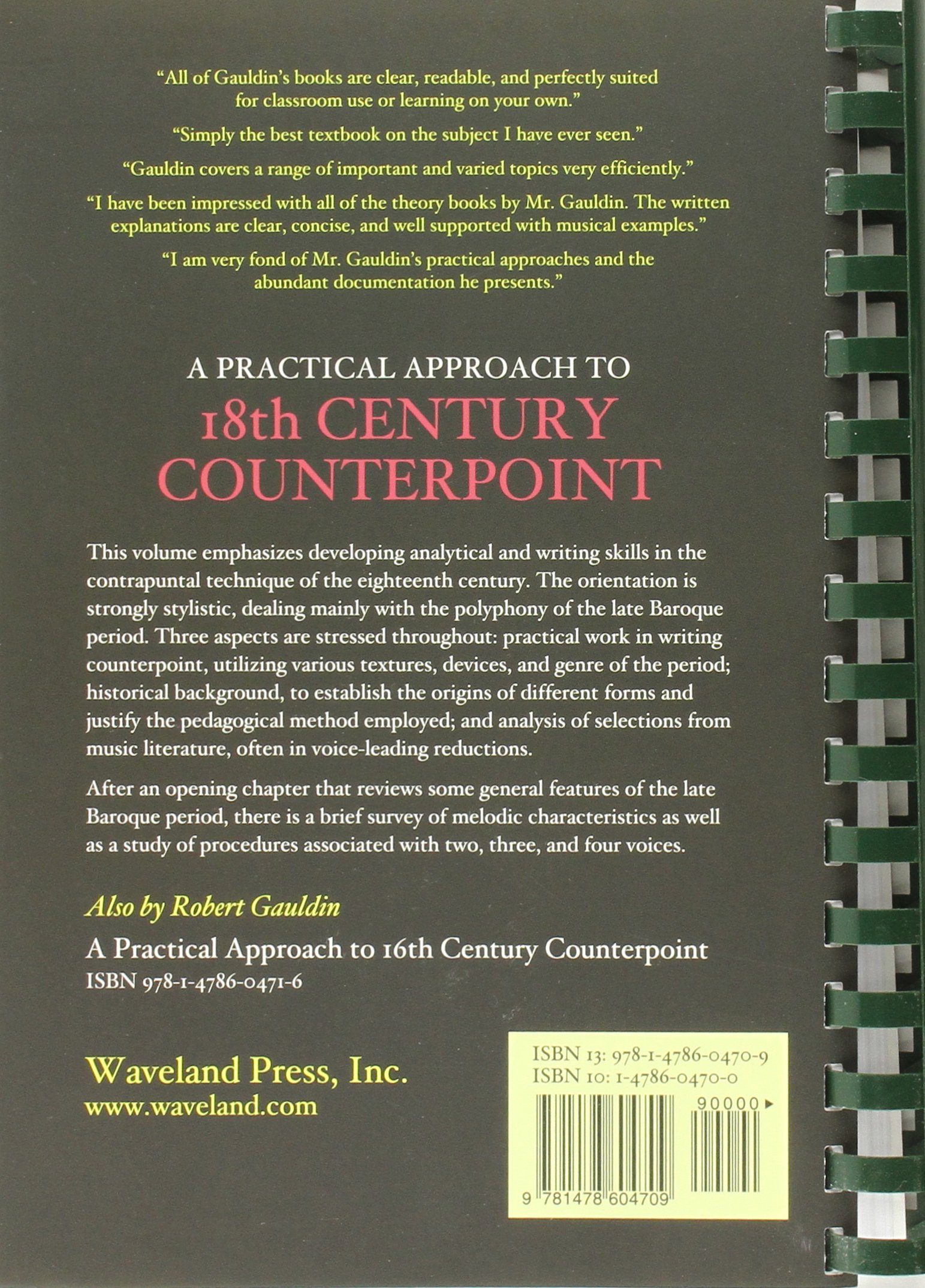 A Practical Approach to 18th Century Counterpoint