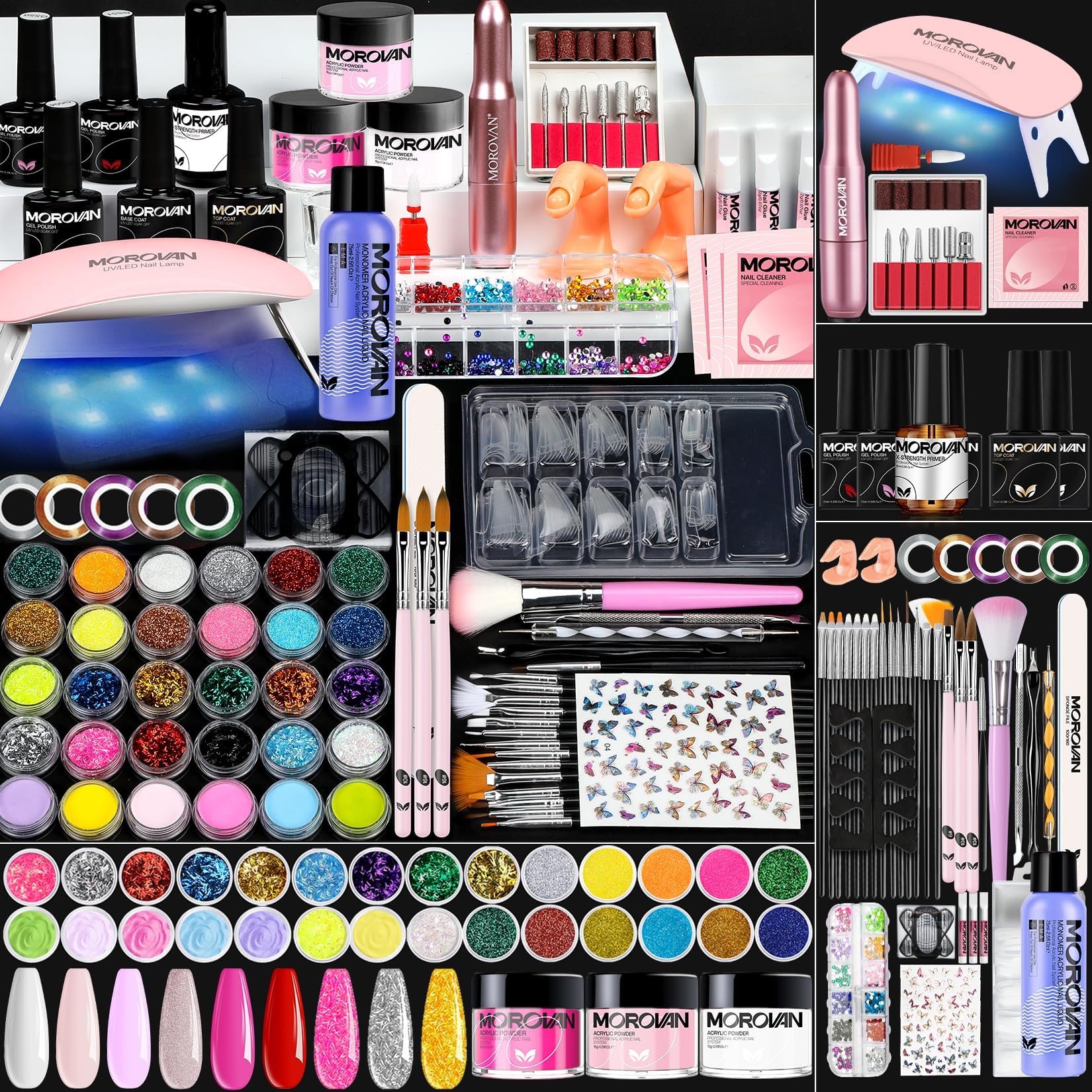 Morovan Acrylic Nail Kit: Professional Starter Set with Everything for Beginners
