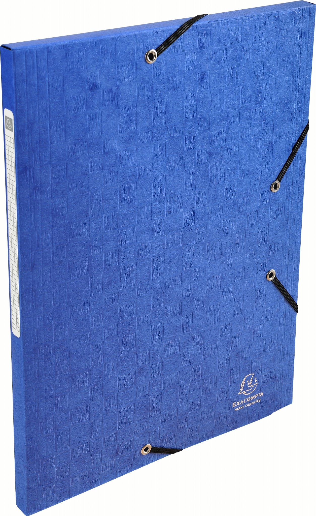 Exacompta 10 cartelline con elastico Scotten 3 lembi Maxi Capacity A4 blu