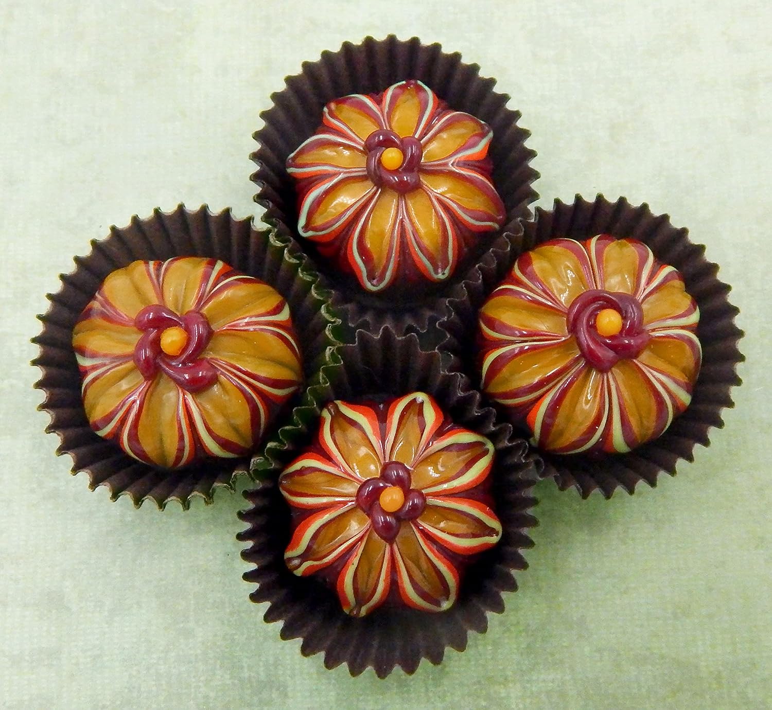 Chocolate Glass Candy Handmade Aster Treat
