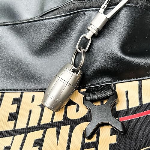 Miniatura 7 de Recipiente de píldoras impermeable, barril de aleación de titanio, silos, caja organizadora de píldoras, caja EDC para viajes al aire libre, equipo