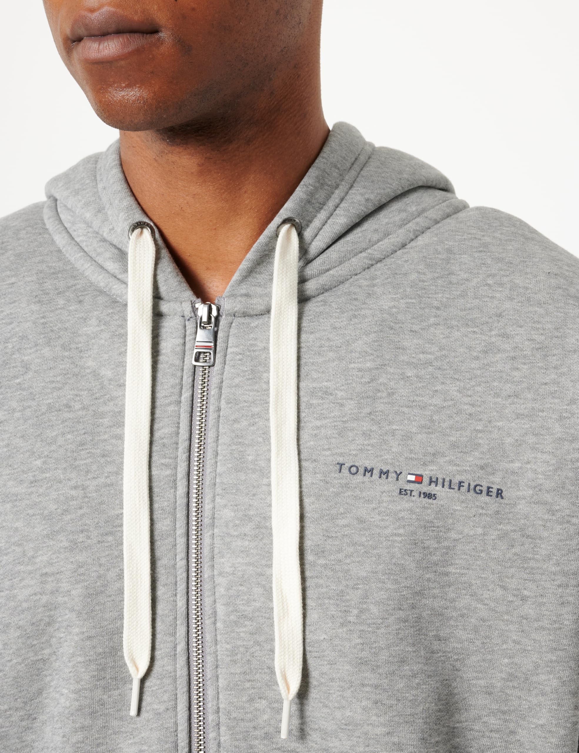 Tommy Hilfiger Bluza z kapturem zapinana na zamek Mężczyźni Bluza Z Kapturem Tommy Logo Z Podszewką Futrzaną Mw0mw37245