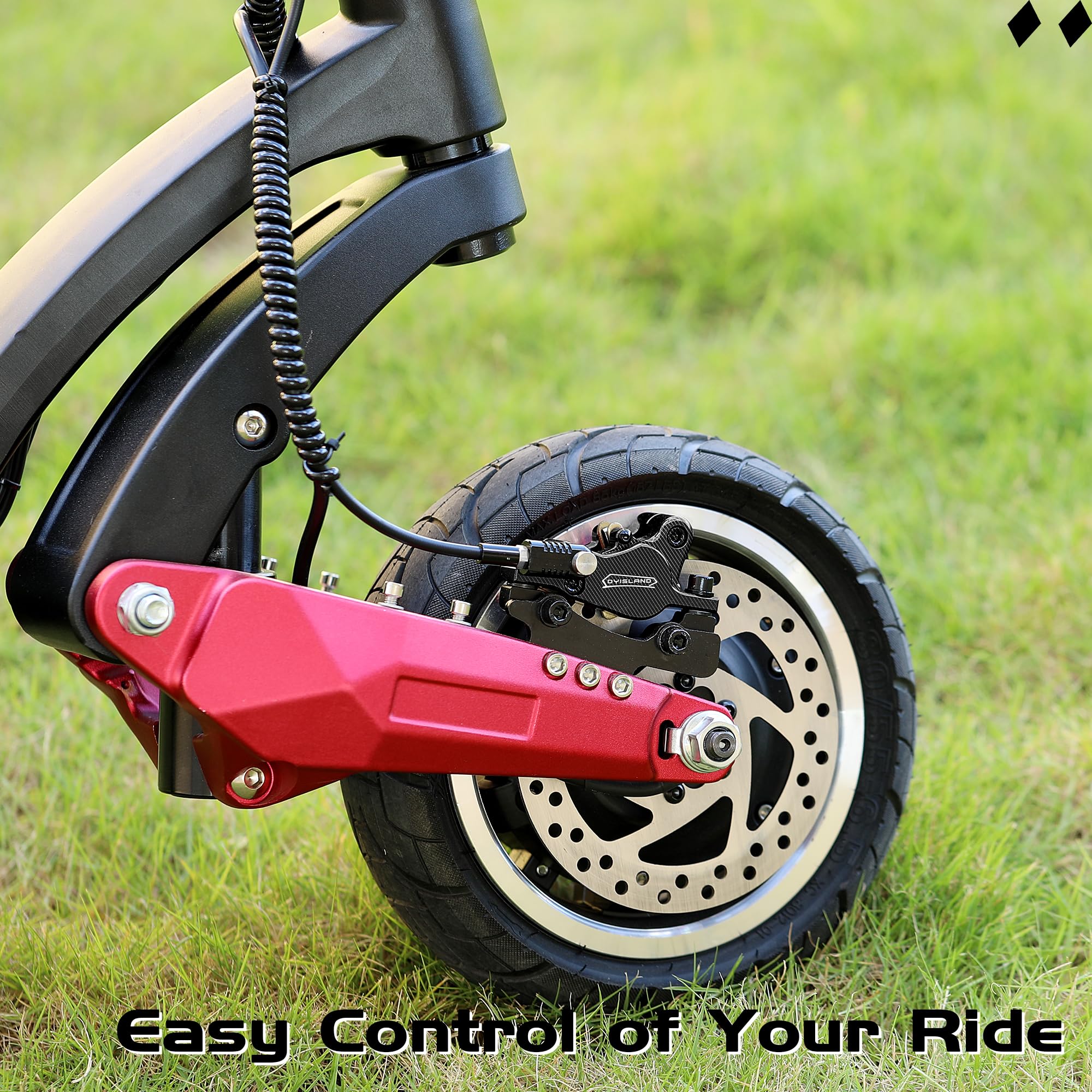 DYISLAND LD-210S Hydraulic Disc Brakes Set?2-PIN/Power-Off Hydraulic Brake kit for Electric Scooter/E-Scooter(L-L Brakes?Black?)