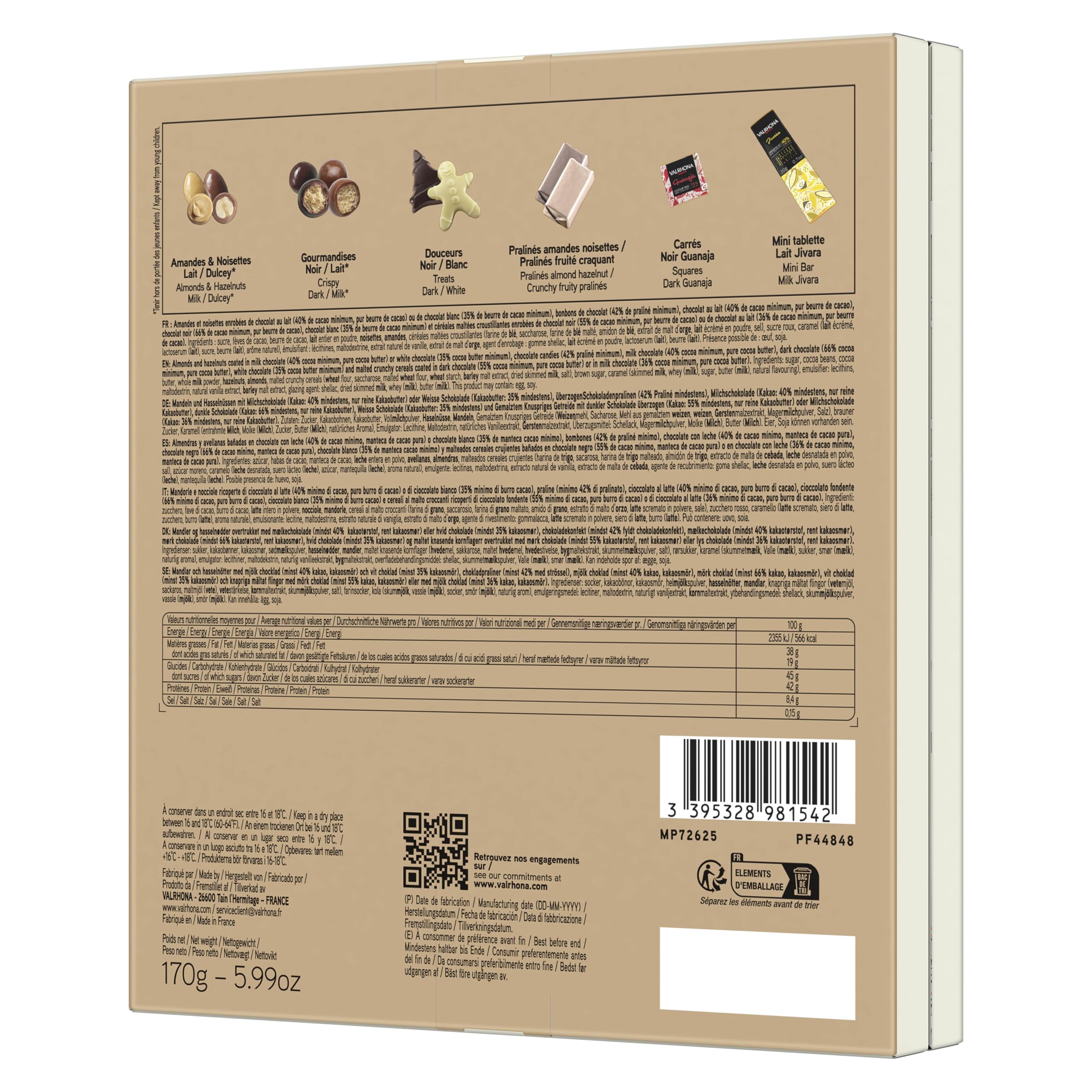 Valrhona 24 Jours de Gourmandises | Calendrier de l'Avent | 170g