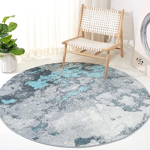 Miniatura 106 de SAFAVIEH Adirondack Collection Runner Rug - 2'6" x 10', Navy & Grey, Modern Abstract Design, Non-Shedding & Easy Care, Ideal for High Traffic Areas