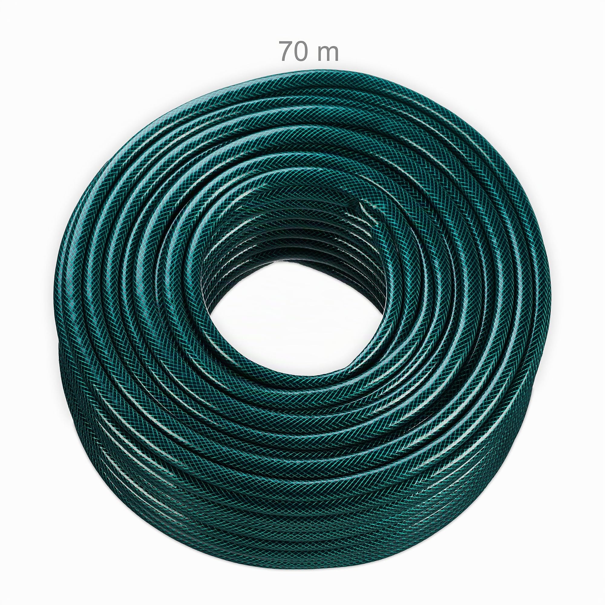 Relaxdays Manguera de Jardín de 70 Metros, Sistema de Riego Universal para Césped, 1/2 Pulgada, Plástico, Verde Oscuro