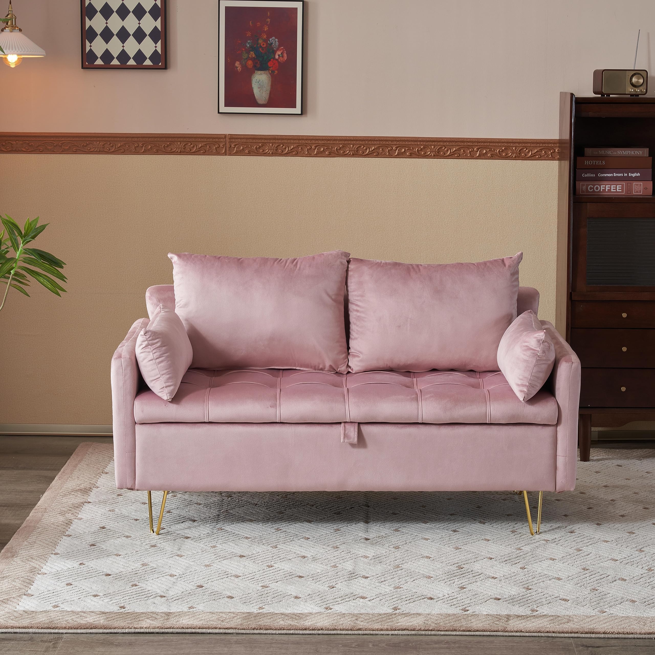 ラベンダーピンクソファ クッション