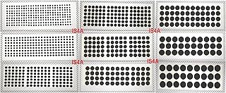 IS4A 916 Velvet Dot Bindi Tattoo Stickers Set of 9 Cards Adhesive Body Jewelry Bindis Bridal face belly Jewels Forehead round bindi for women (Black)