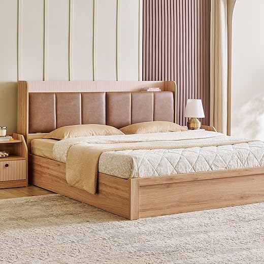 Lexus Savanna King Bed with Storage Brown 78x72