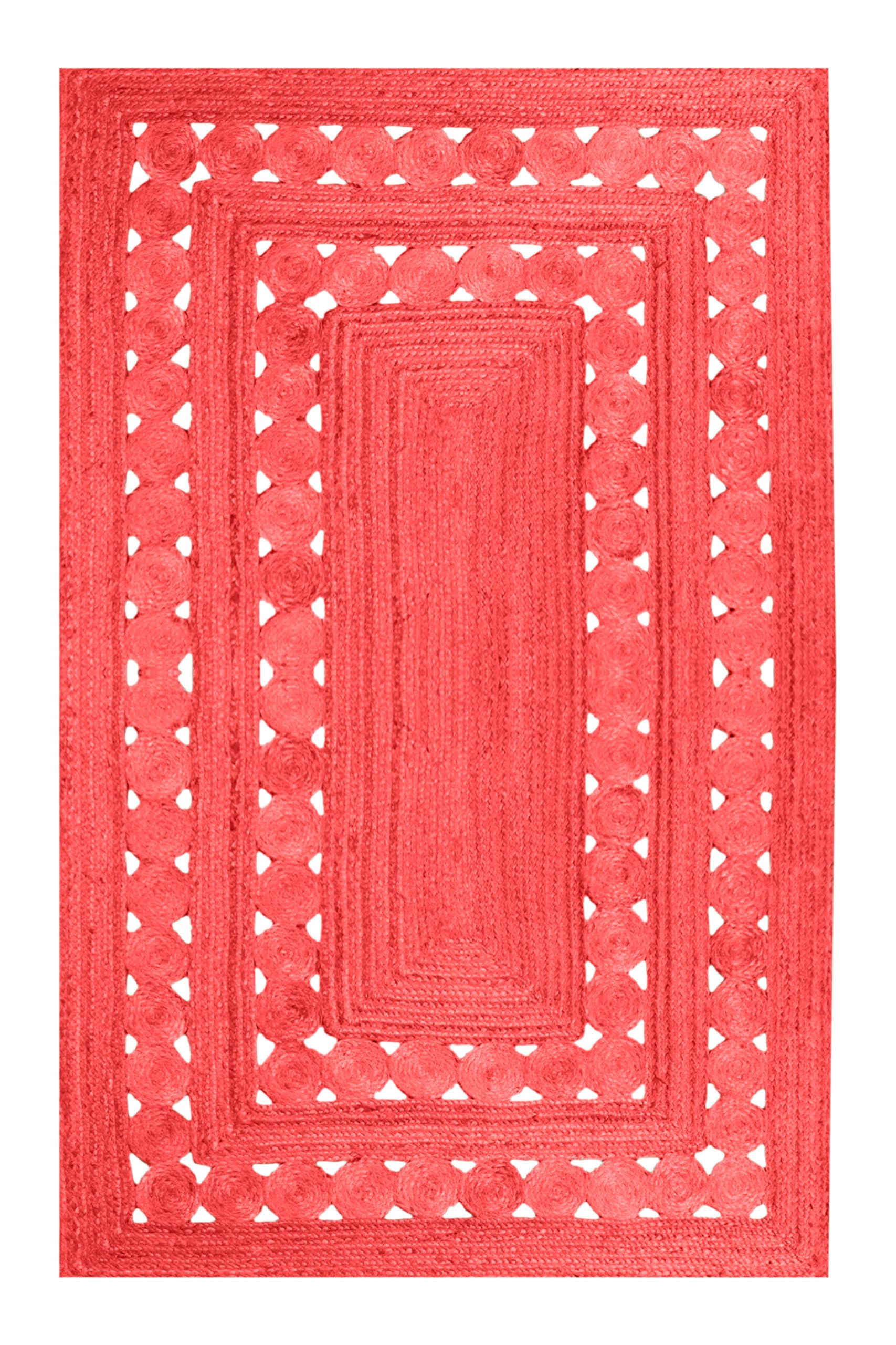 Tapis de couloir antidérapant en jute rouge pour protéger les sols usés